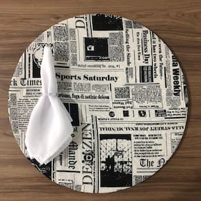 Jogo De Sousplat De Tecido 6 Lugares Completos Branco