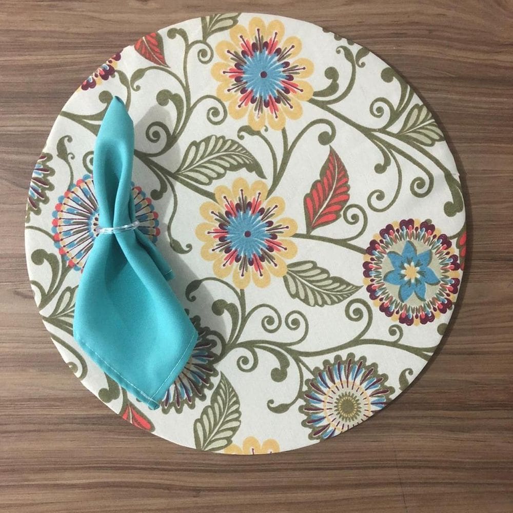 Jogo De Sousplat De Tecido 2 Lugares Completos Verde