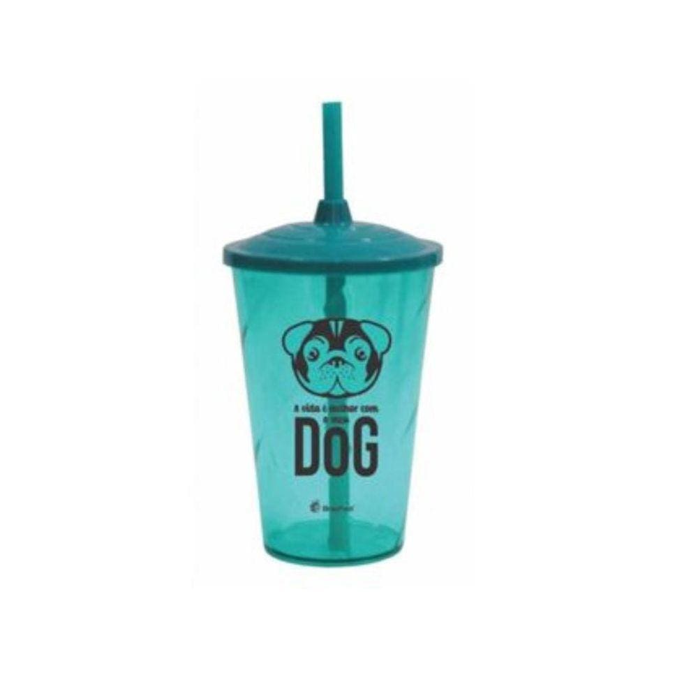 Copo Acrílico A Vida É Melhor Com Meu Dog Cachorro Pet 600Ml