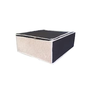 Organizador De P Nylon 40X40X11 Preto Edredom Lençol Toalhas