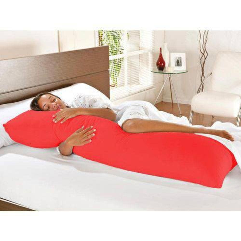 Travesseiro De Corpo Gigante Star Com Fronha Vermelho