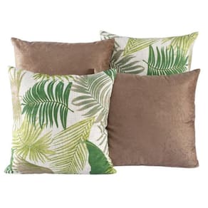 Kit 4 Almofadas Jacquard Decorativas 40X40 Avelã - 002
