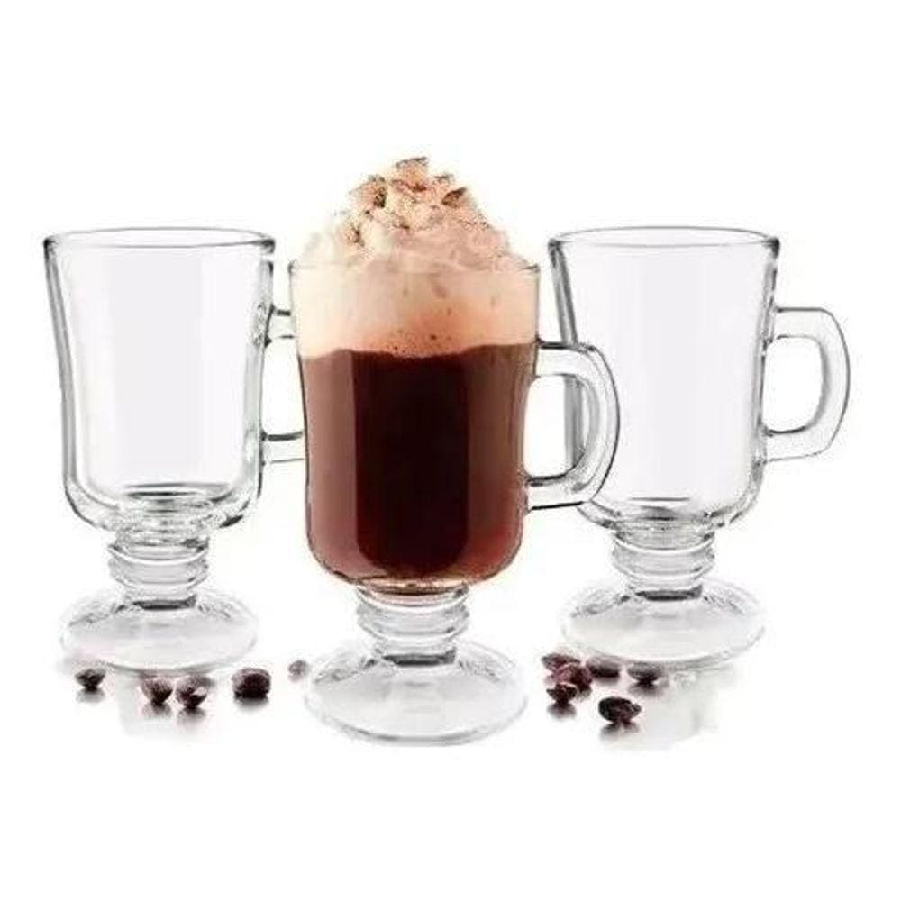 Kit 3 Xícaras De Vidro Café Nespresso Dolce Gusto 250Ml