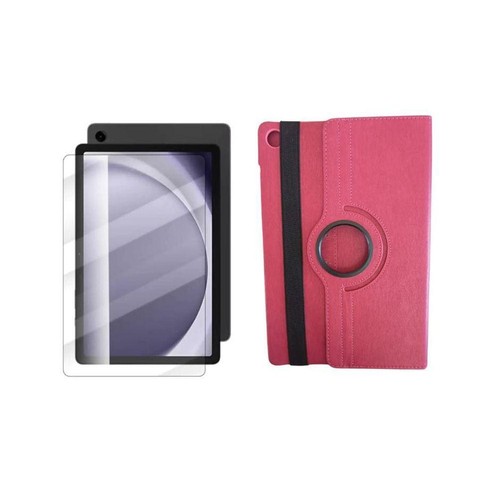 Capa Giratória + Película Vidro Compatível Para Tab A9+ Plus