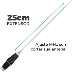 Antena Mini Marinox Rádio Px 10 E 11 Mt Prolongador 25Cm