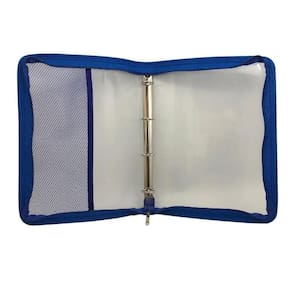 Kit 2 Fichários 4 Furos - Pasta Universitária Pvc Azul