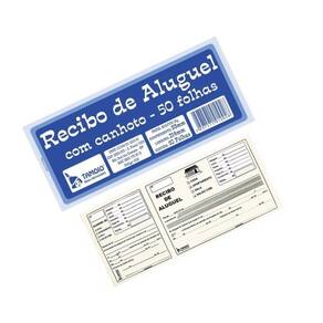 Recibo De Aluguel Bloco Com Canhoto Tamoio 50 Folhas Talão