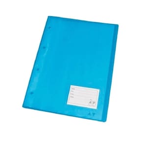 Kit 5 Pastas Cátalogo Azul Com 10 Envelopes Plásticos Acp