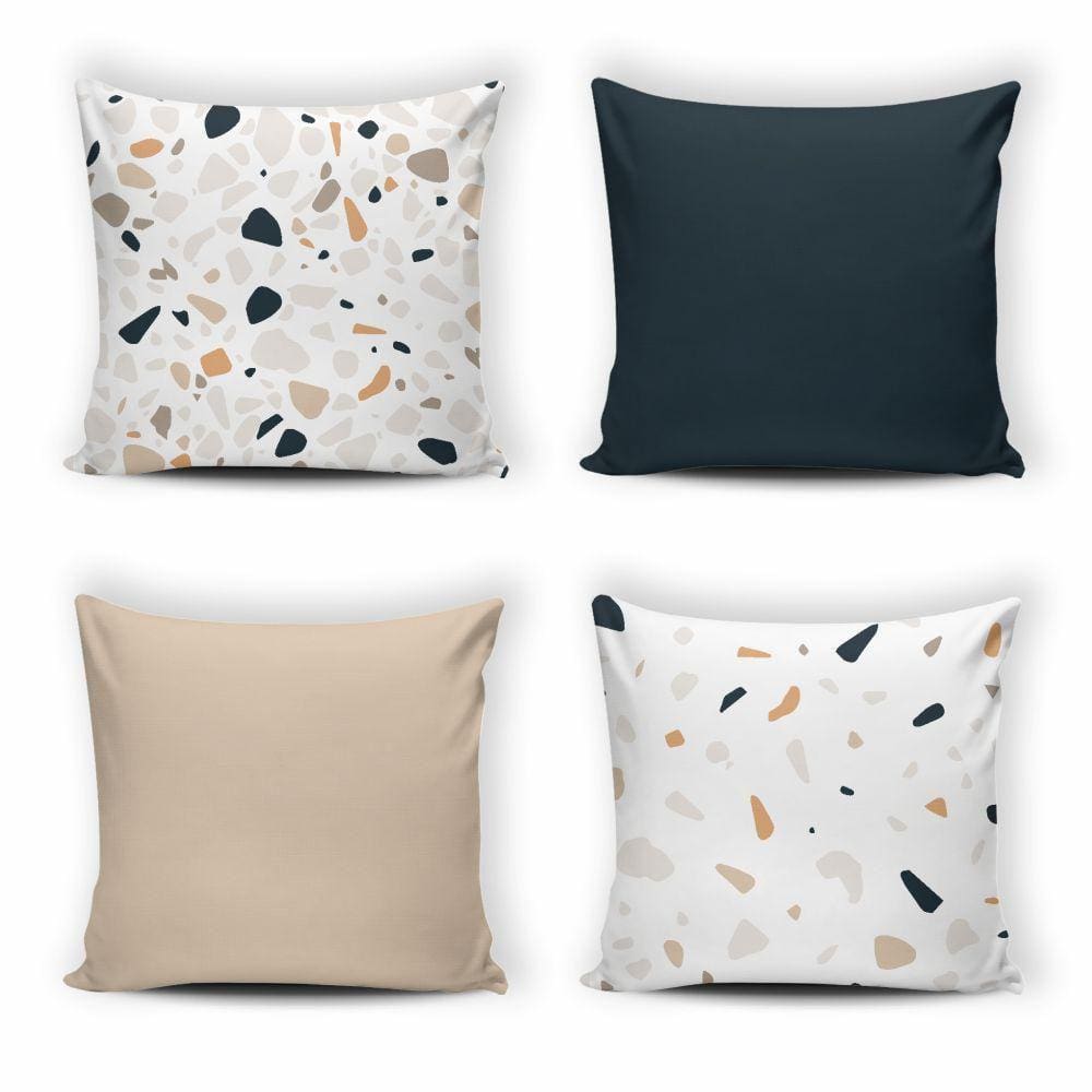 Kit 4 Capas De Almofada Modern Print 42 Cm X 42 Cm - 045