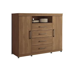 Cômoda de Quarto Master c/ 2 Portas 1 Nicho e 4 Gavetas Jatoba - Santos Andirá