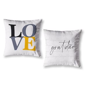 Kit 2 Almofadas Cheias 40 X 40 Estampadas Chevron Amarelo