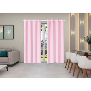 Cortina Oxford 2,80M X 2,30M Sala Quarto Janela Rosa