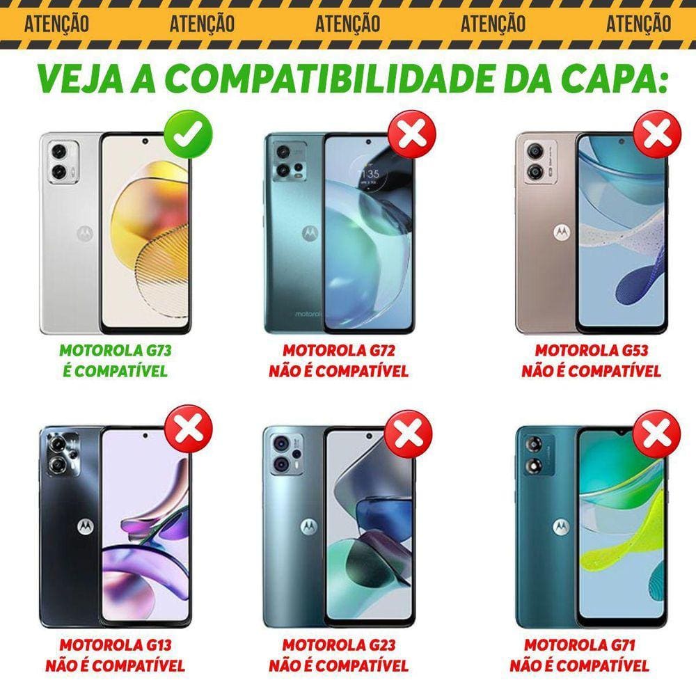 Capa Resistente Anti Impacto Moto G73, Preto