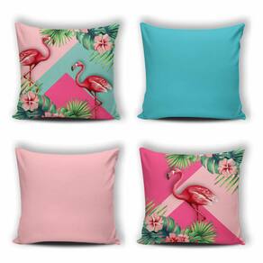 Kit 4 Capas De Almofada Modern Print 42 Cm X 42 Cm - 047