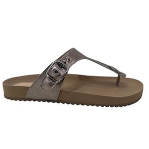 Sandalia Feminina Salto Baixo Rasteirinha Aine Store Atenas Prata