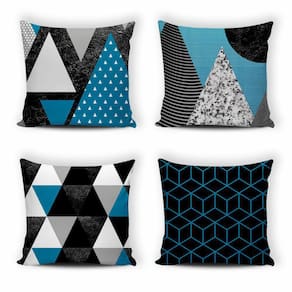 Kit 4 Capas De Almofada Modern Print 42 Cm X 42 Cm - 050