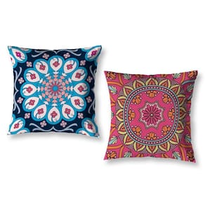 Kit 2 Almofadas Cheias 40Cm X 40Cm Estampadas Mandala