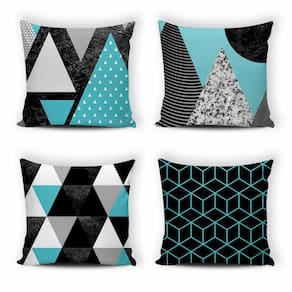 Kit 4 Capas De Almofada Modern Print 42 Cm X 42 Cm - 055