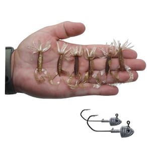 6 Iscas Artificial Pesca Soft Grub Silicone 2 Anzol Jig Head