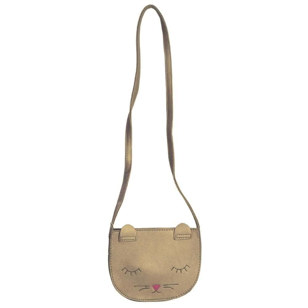 Bolsa Infantil Transversal Gatinho Dourado Pagani Pg12056