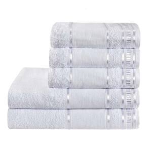 Toalha De Banho 5 Peças Premium Branco Dianneli 290g/m2