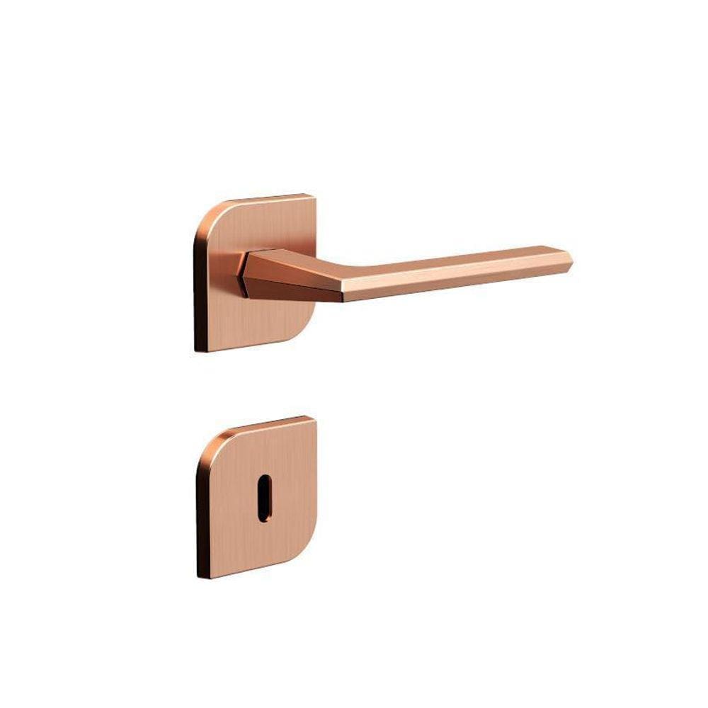 Fechadura Interna 3F 735I/127 Roseta Quadrada Rose Gold