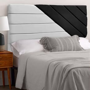 Cabeceira para Cama King Size 160cm Estilo Veludo Cinza/Preto SOFA STORE