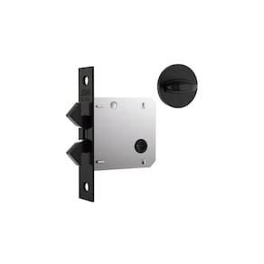 Fechadura Porta Correr Banheiro Wc Stam 1006S Preta Preto