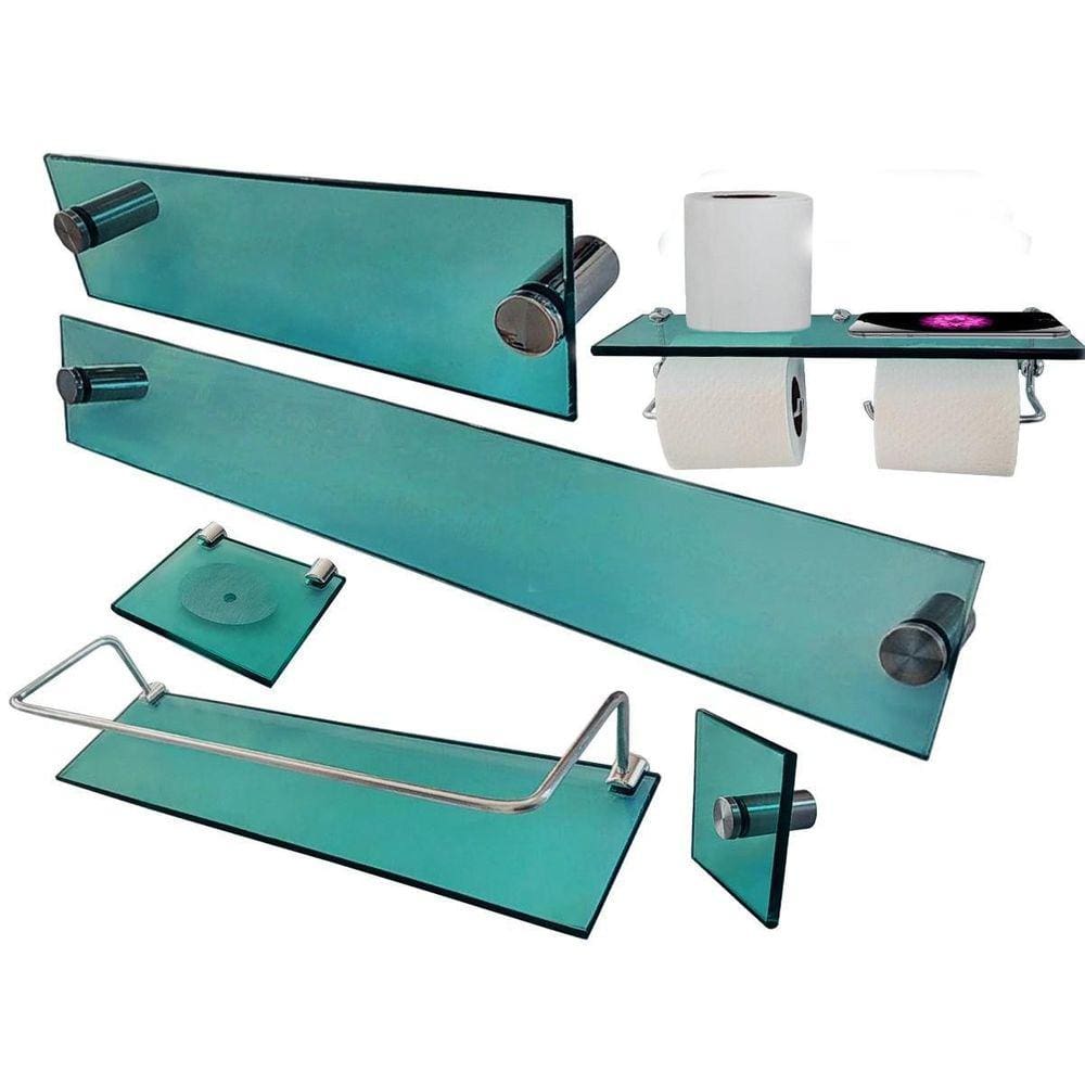 Kit Para Banheiro Premium Max 01 Verde 6 Peças