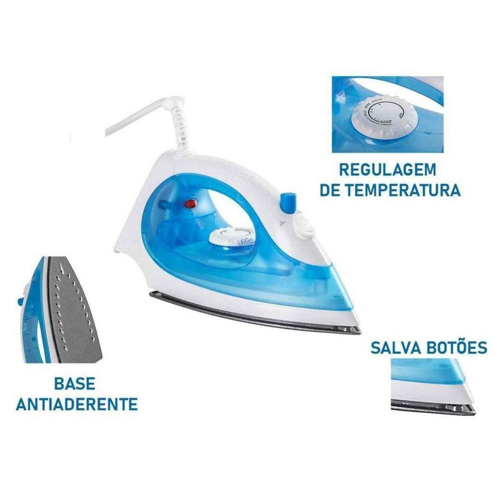 Kit 2 Ferros Passar Roupa à Vapor 110V/220V - Agratto