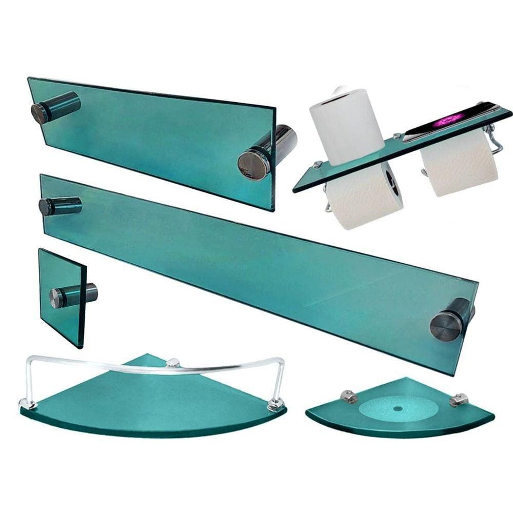 Kit Para Banheiro Premium Max 03 Verde 6 Peças