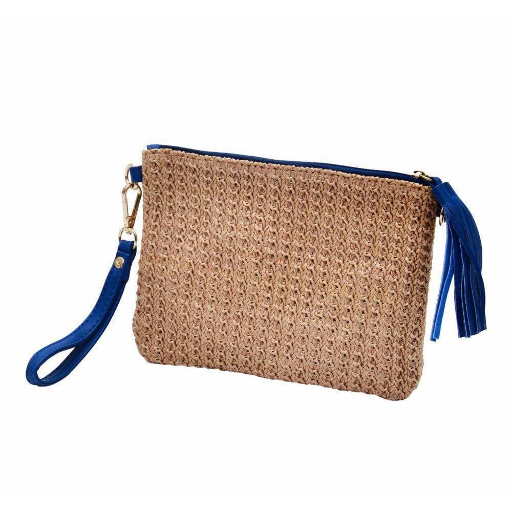 Bolsa Transversal Pagani Em Palha - Azul Pg6934Az