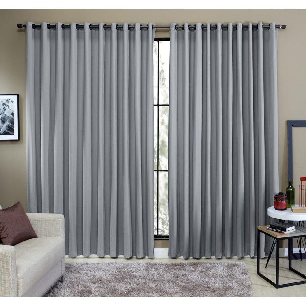 Cortina Tecido Rustico 2,00X2,80M Semi Blackout Cinza