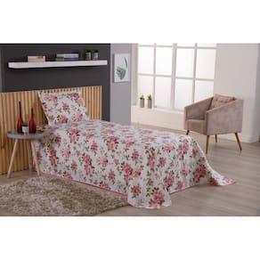 Jogo De Cama Cobre Leito Solteiro 2 Pçs Mercedes 2,20X1,60M