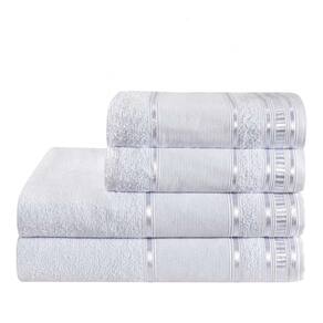Toalha De Banho 4 Peças Premium Branco - Dianneli