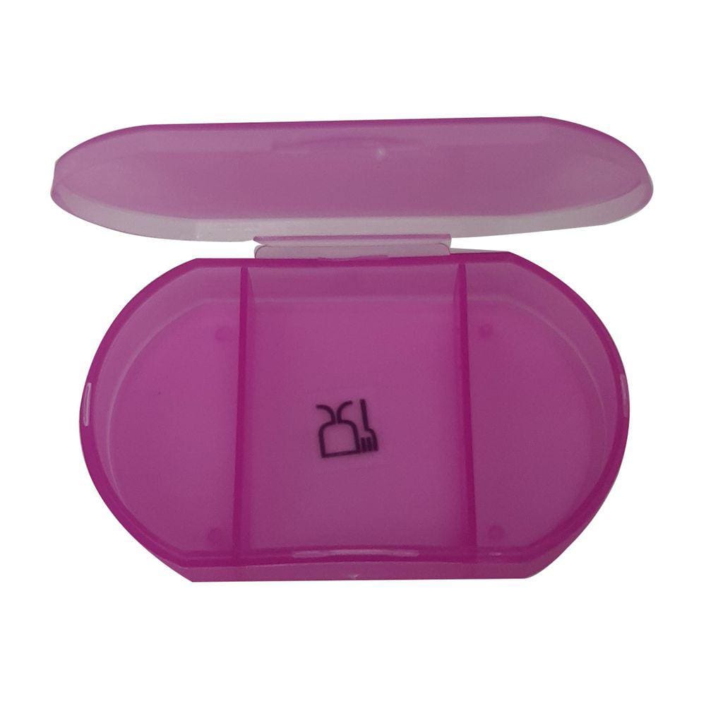Porta Comprimido Rosa Pink 3 Divisão