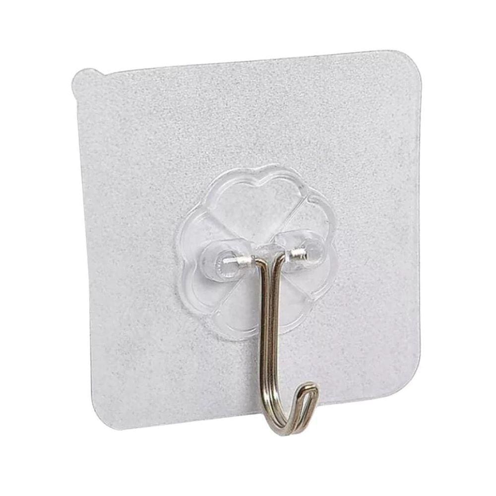 Kit 10 Gancho Adesivo Transparente Dupla Face Pendurar