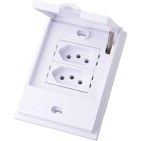 Cj Tomada Dupla 20A - Blux B.L`Acqua Branco