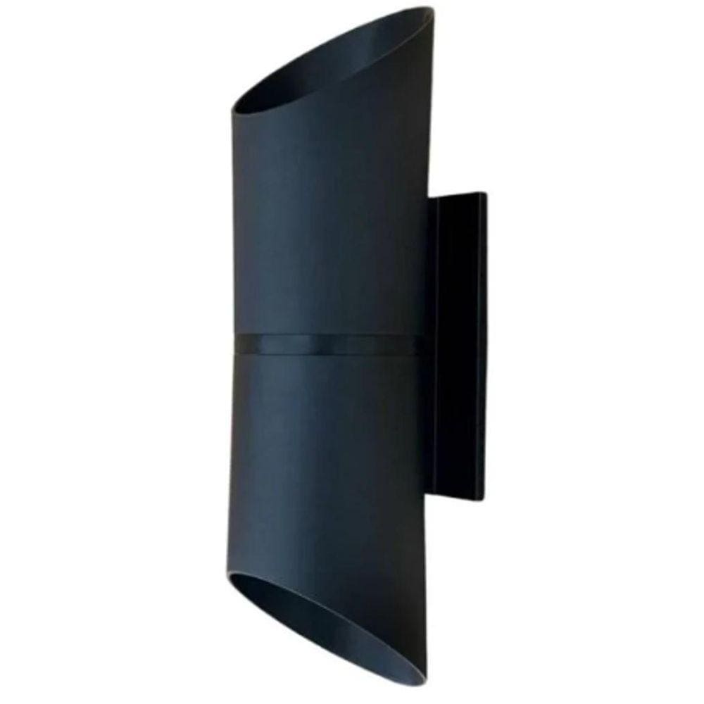 Arandela Paris Externa Facho Duplo Chanfrado Preta