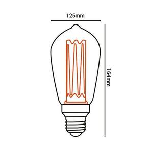 Lampada Led Filamento Acrilico Vintage Retro Fume St64 E27