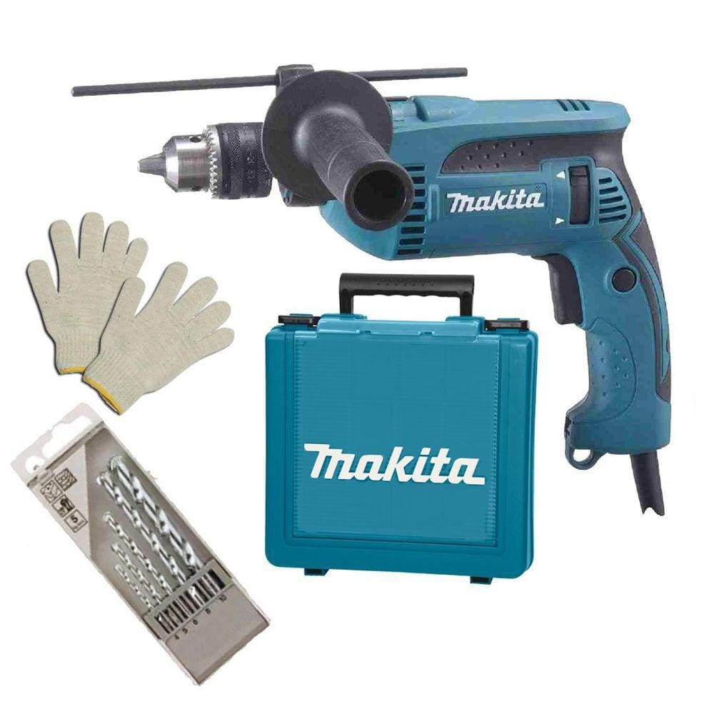 Furadeira Impacto 1/2 760W Hp1640K Makita + Acessórios 220V