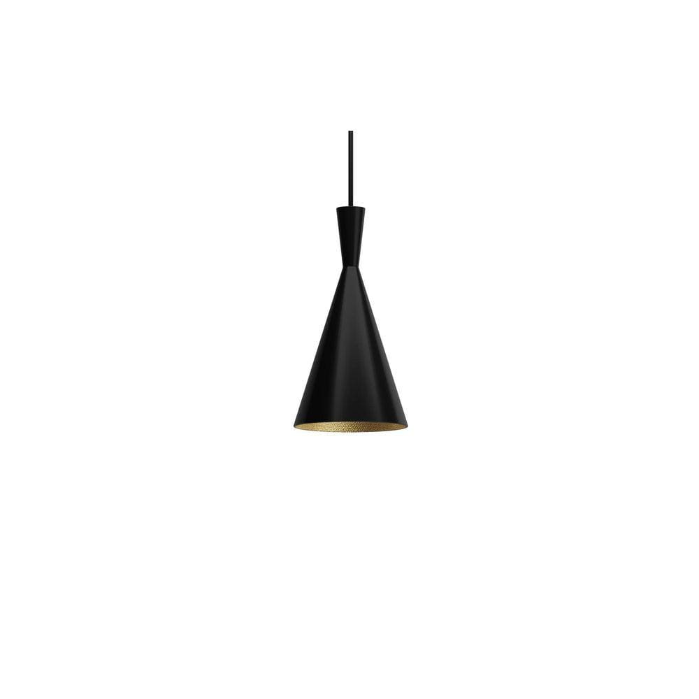 Pendente Pitagoras Alpha Conico Preto E27