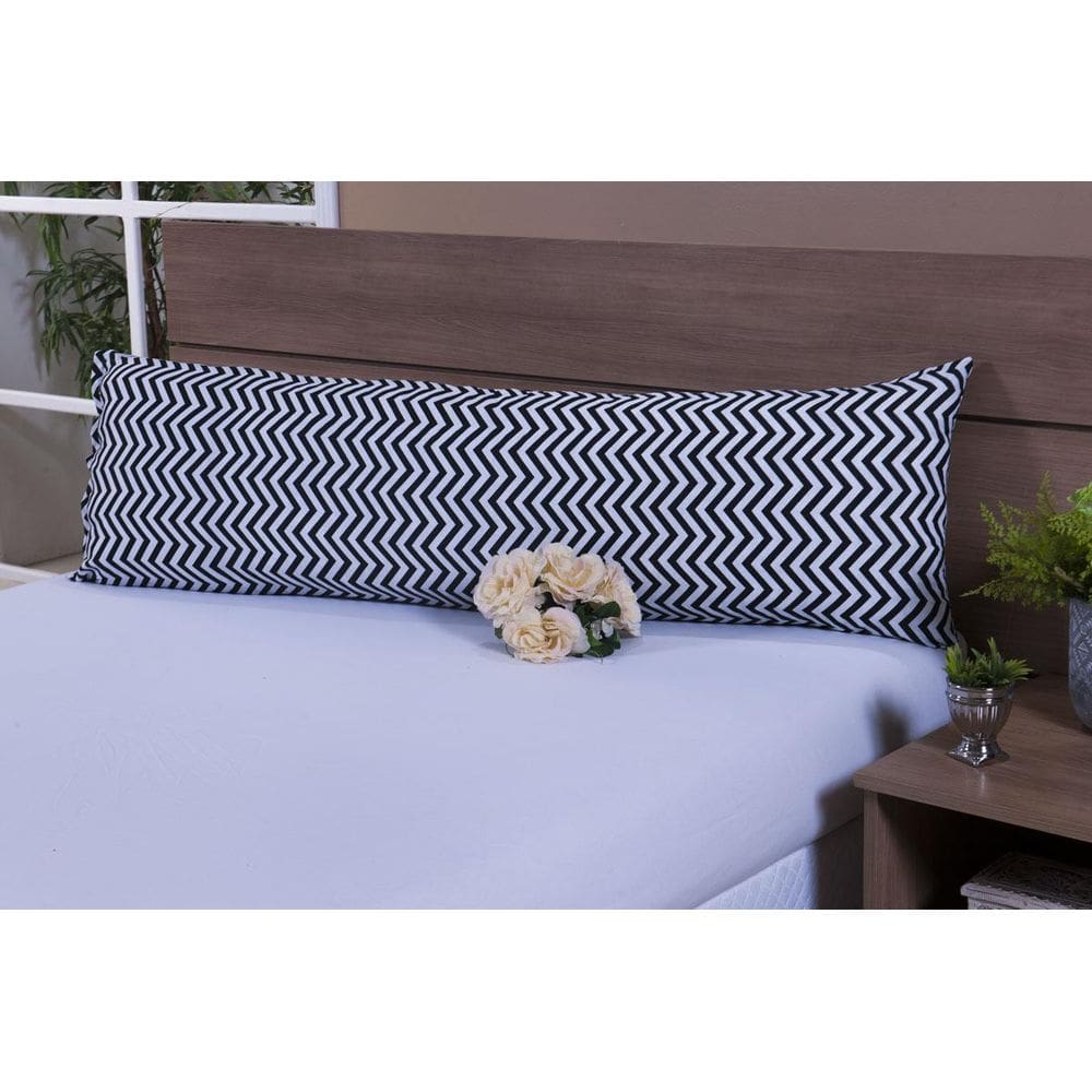 Fronha Para Travesseiro Corpo 150 Fios Chevron 140x45