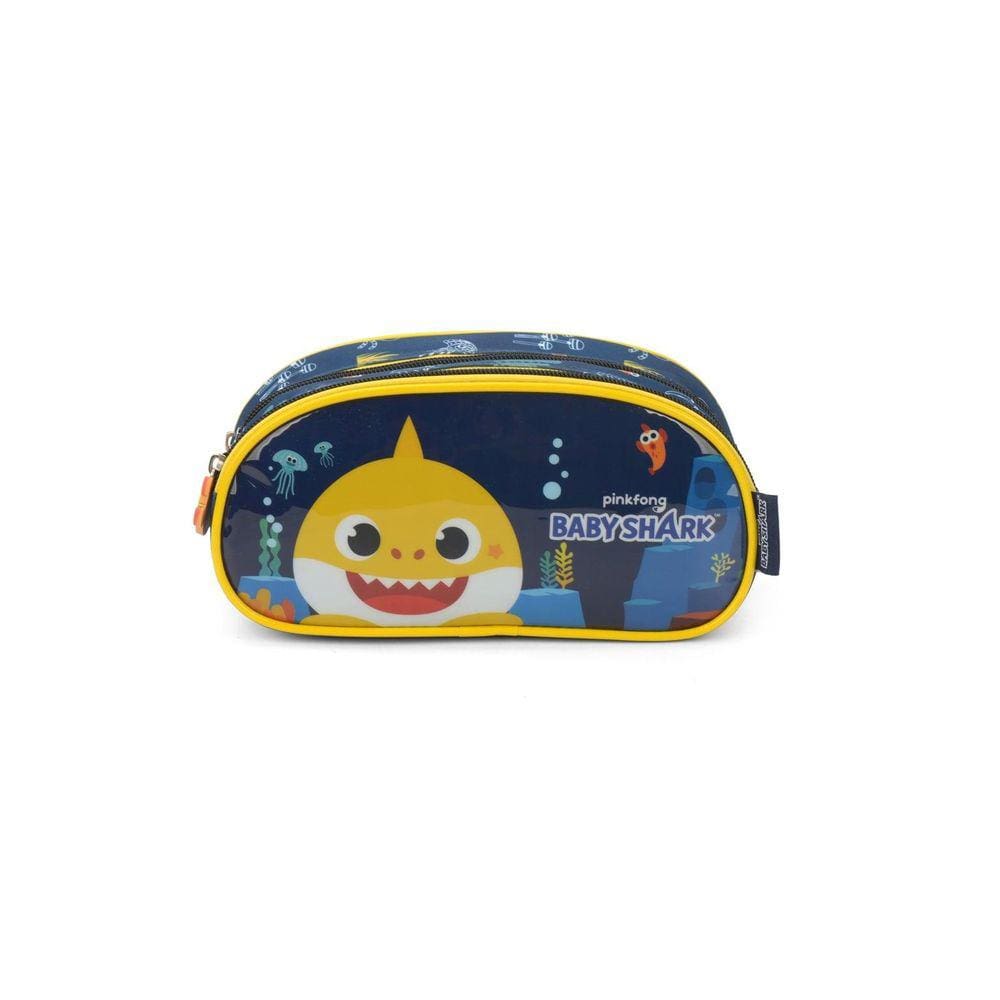 Estojo Escolar Infantil Duplo Baby Shark Luxcel Ei39004Bs