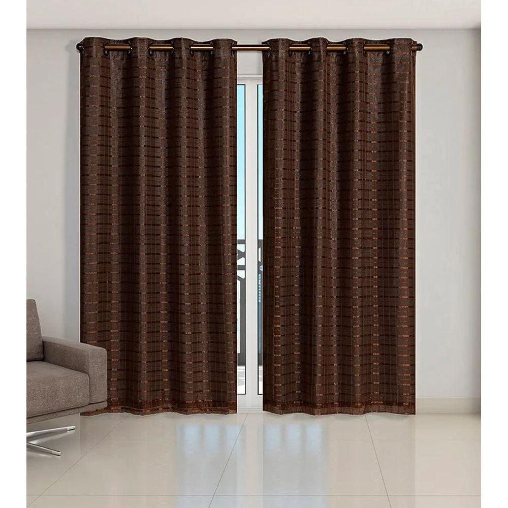 Cortina Voil Xadrez Sala, Quarto E Cozinha 4,00 X 2,80