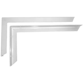 Kit 2 Suporte Mão Francesa Cantoneira 40Cm Branca