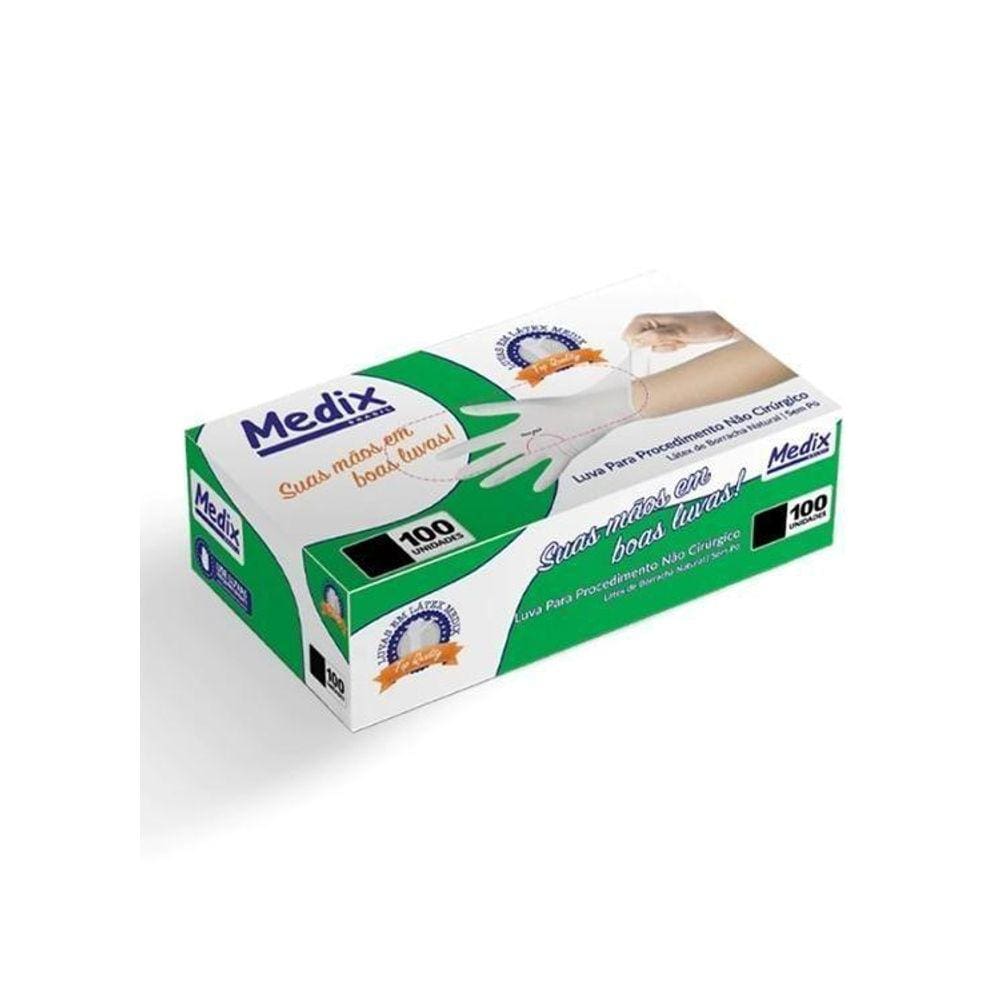 Luva Latex Procedimento Sem Po C/100 Pp Medix
