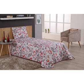 Jogo De Cama Cobre Leito Solteiro 2 Peças Valentina