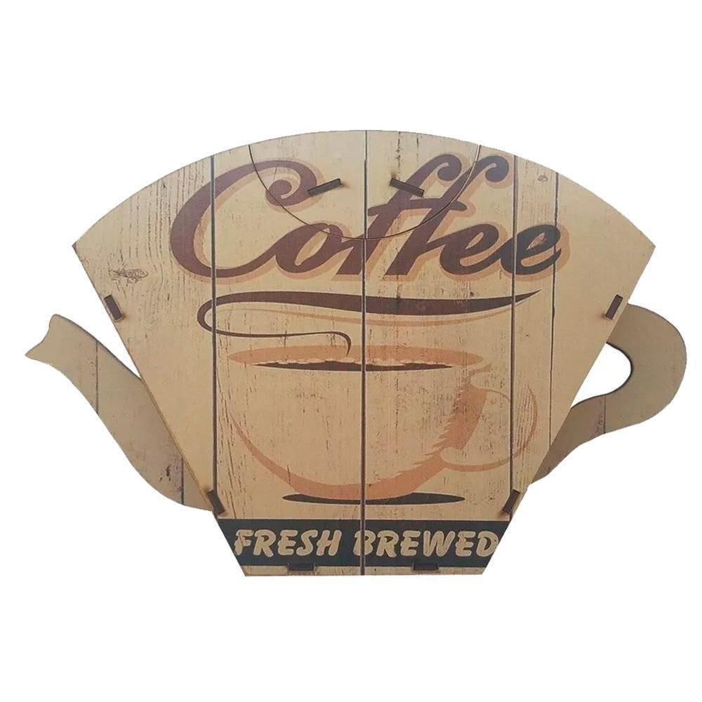 Porta Filtro Em Madeira Coador De Café Decor - Brewed Coffee