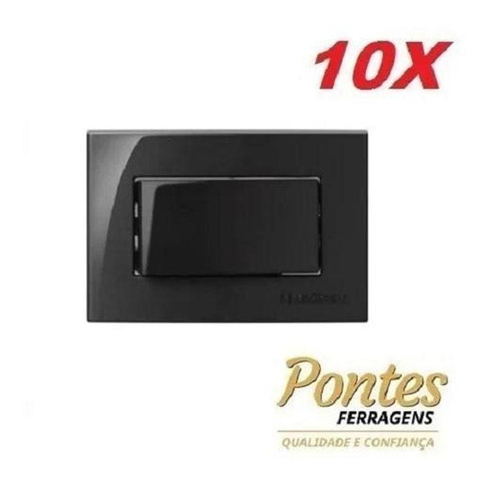 10 Pç Interruptor Simples P/Moveis Margirius Preto 10A 250